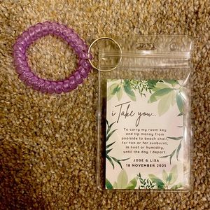 Key card holder for destination wedding